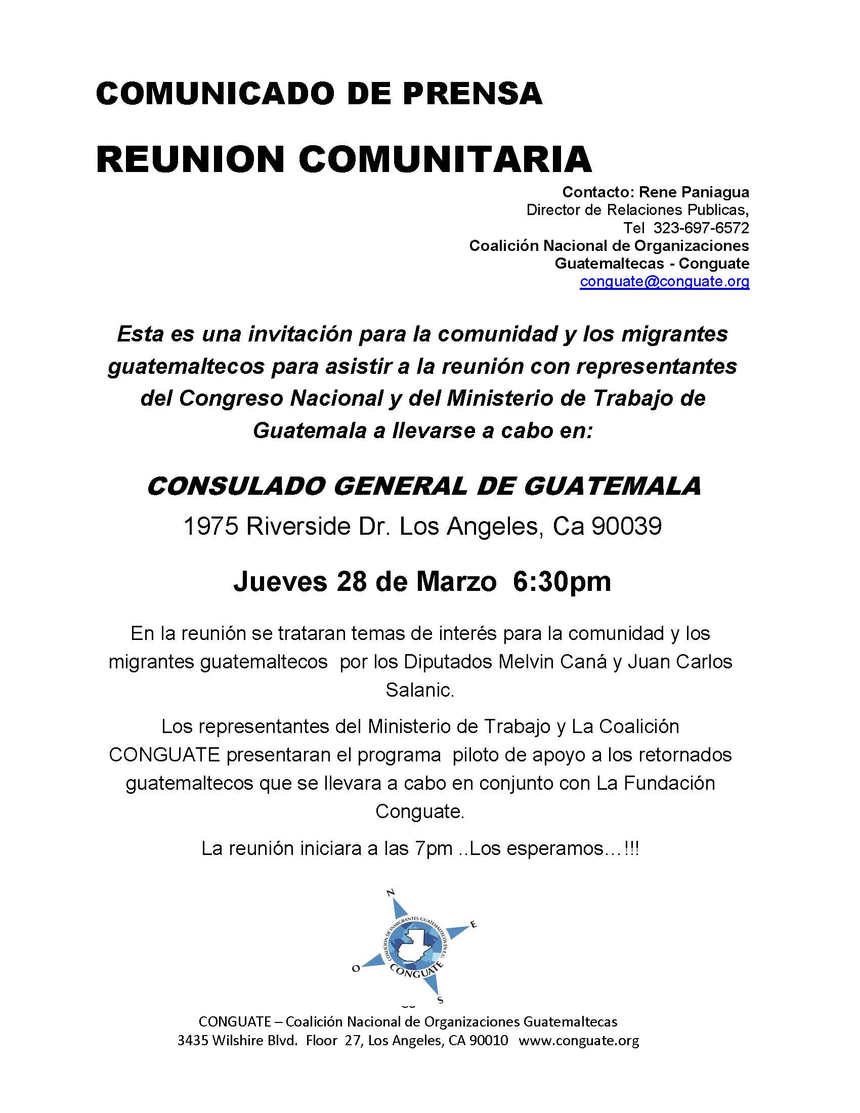 COMUNICADO COMUNITARIO DE REUNION EN EL CONSULADO MAR2019